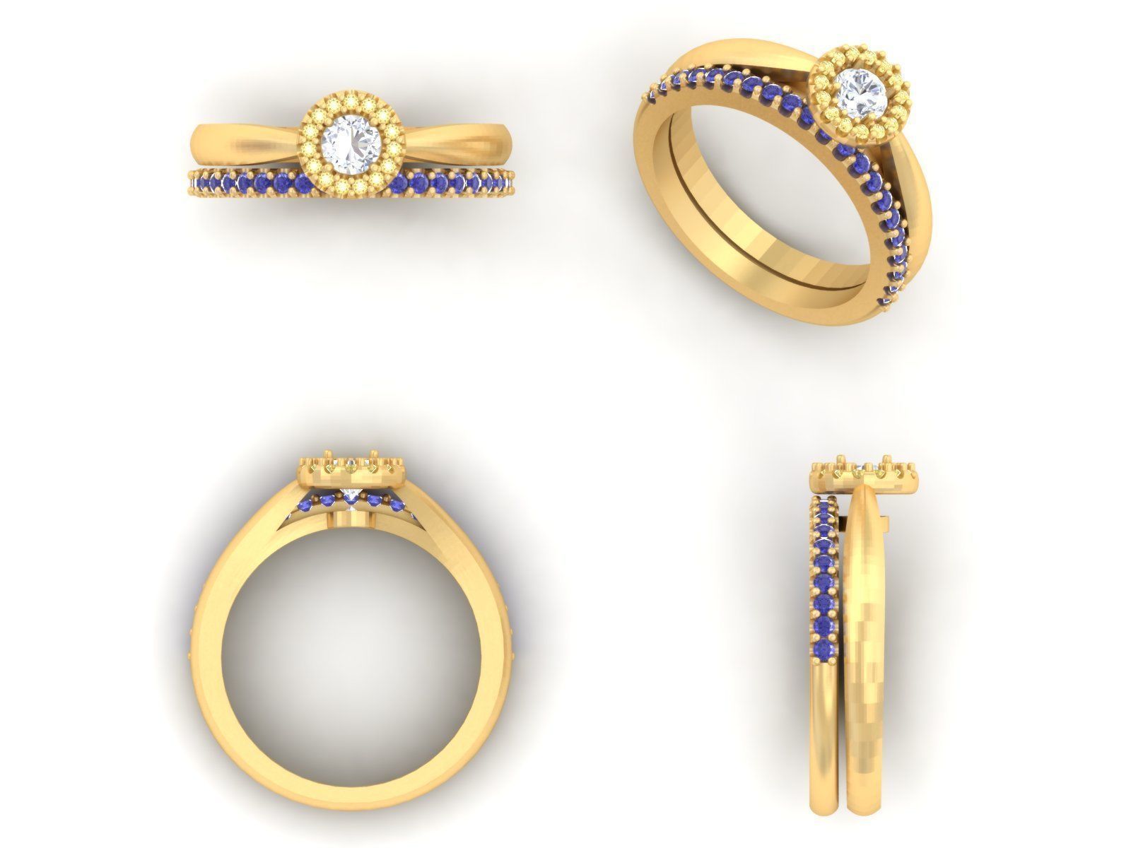 BULK-3DM-With Gems-RING 333 Files 3D print model_174