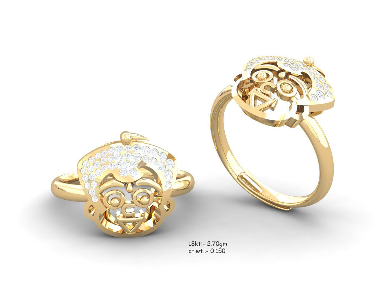 BULK-3DM-With Gems-RING 333 Files 3D print model_276