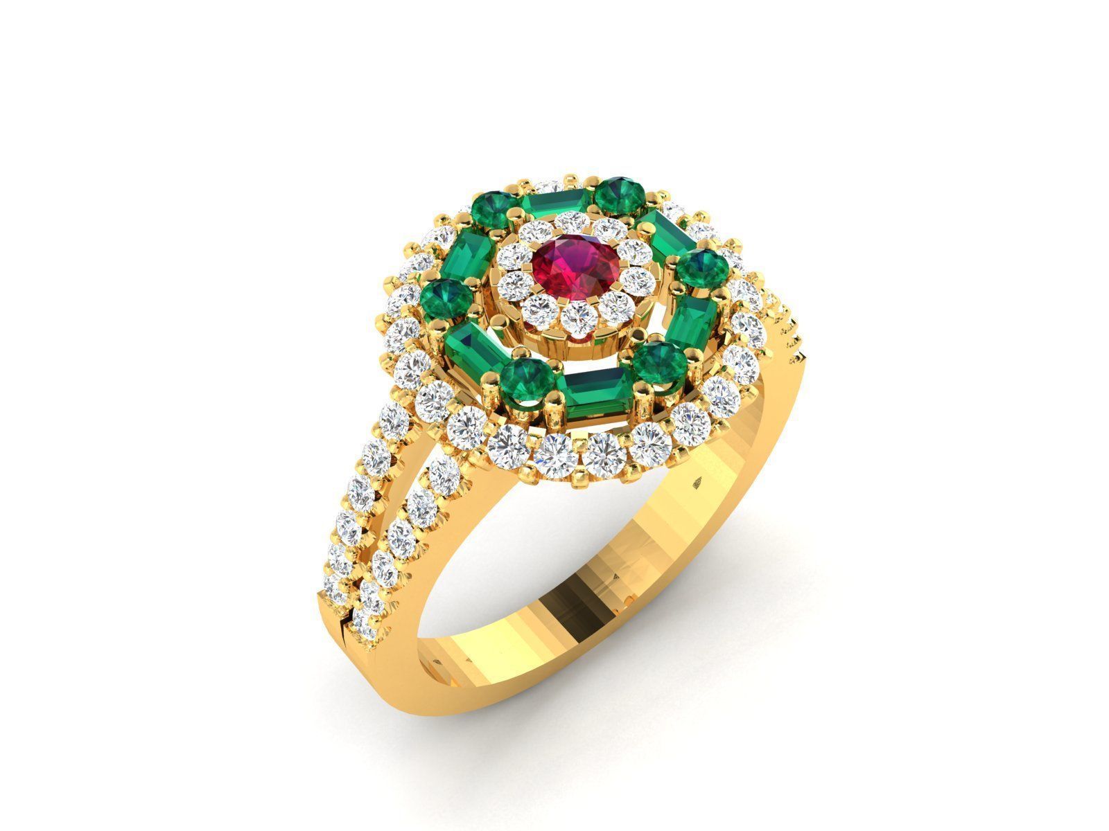 BULK-3DM-With Gems-RING 333 Files 3D print model_180