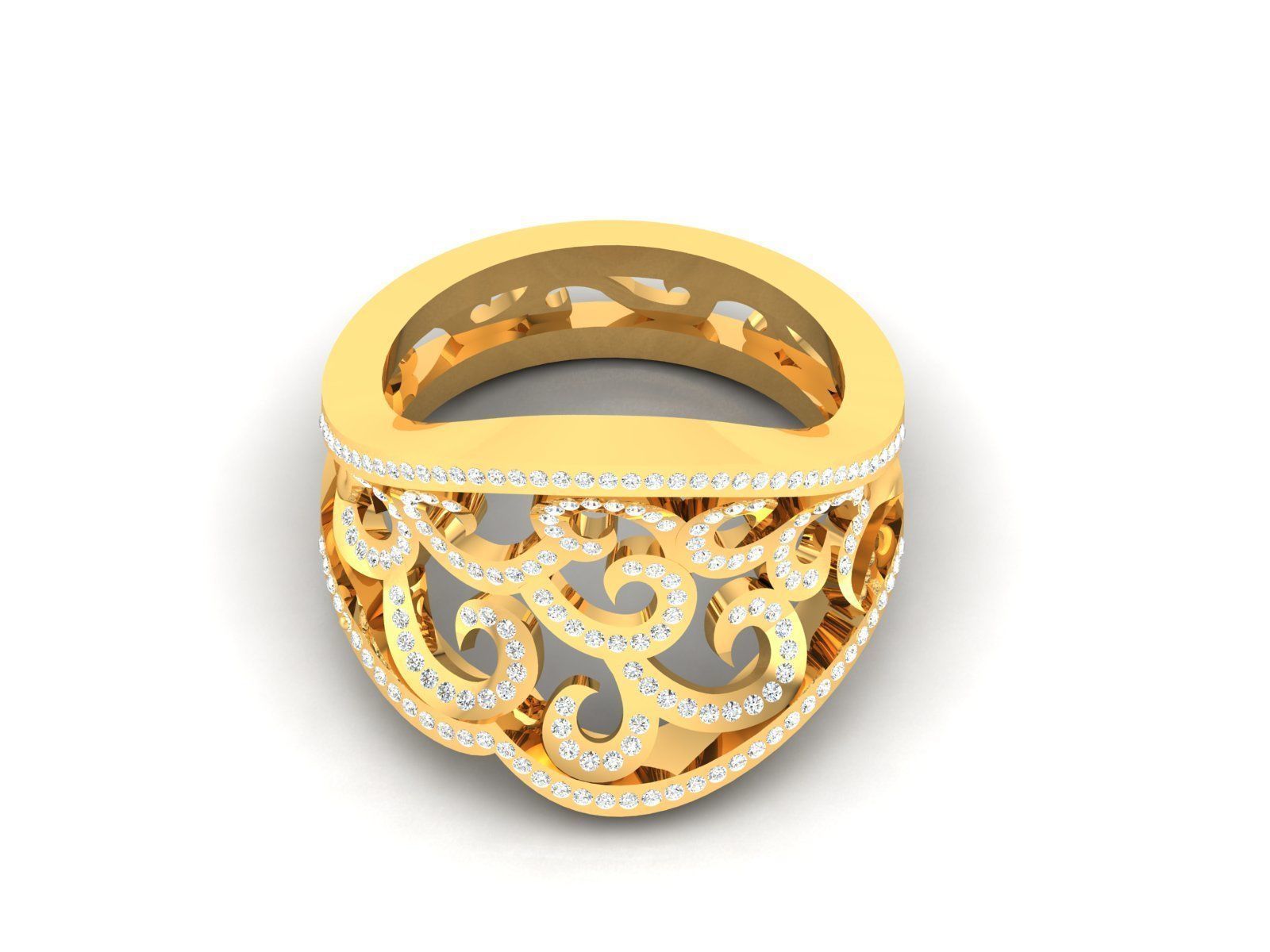 BULK-3DM-With Gems-RING 333 Files 3D print model_197