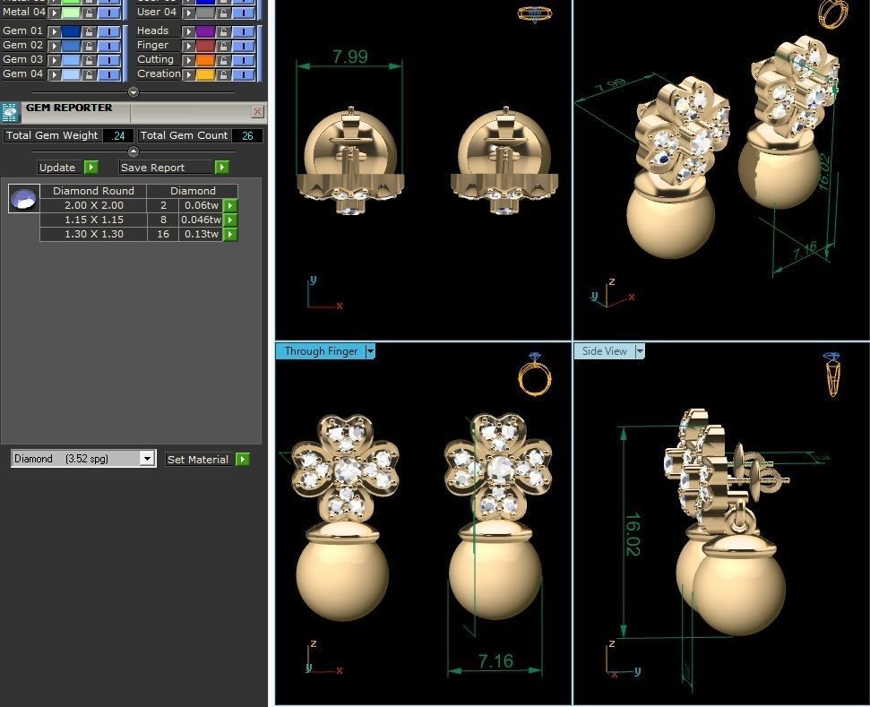 BULK-3DM-With Gems-RING 333 Files 3D print model_38