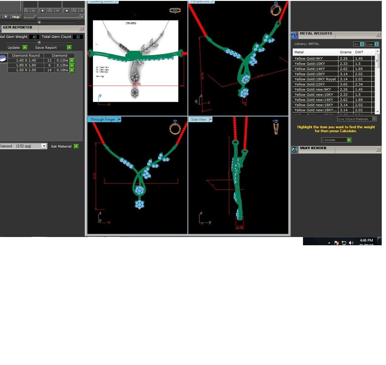 BULK-3DM-With Gems-RING 333 Files 3D print model_410