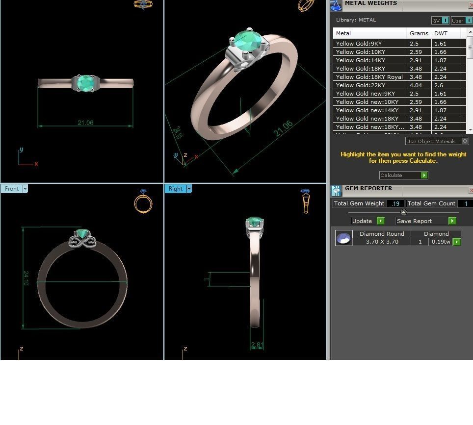 BULK-3DM-With Gems-RING 333 Files 3D print model_142