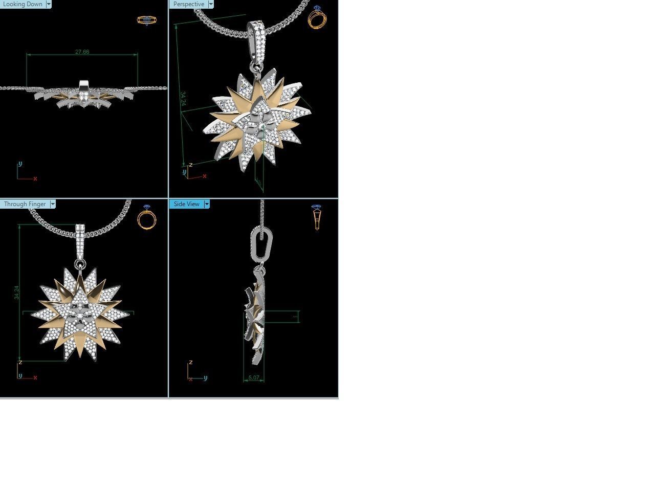 BULK-3DM-With Gems-RING 333 Files 3D print model_31