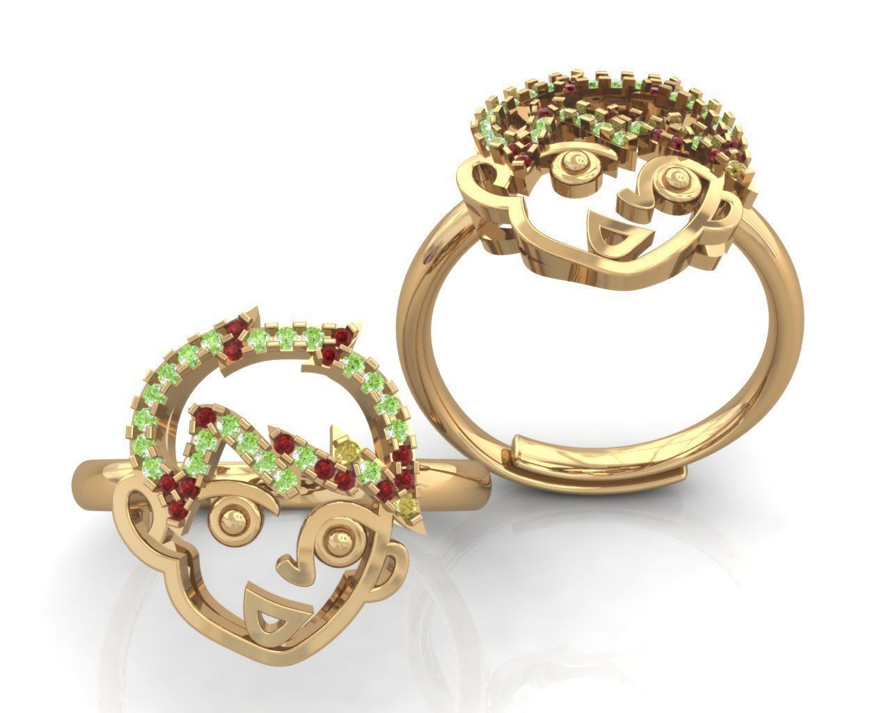 BULK-3DM-With Gems-RING 333 Files 3D print model_282