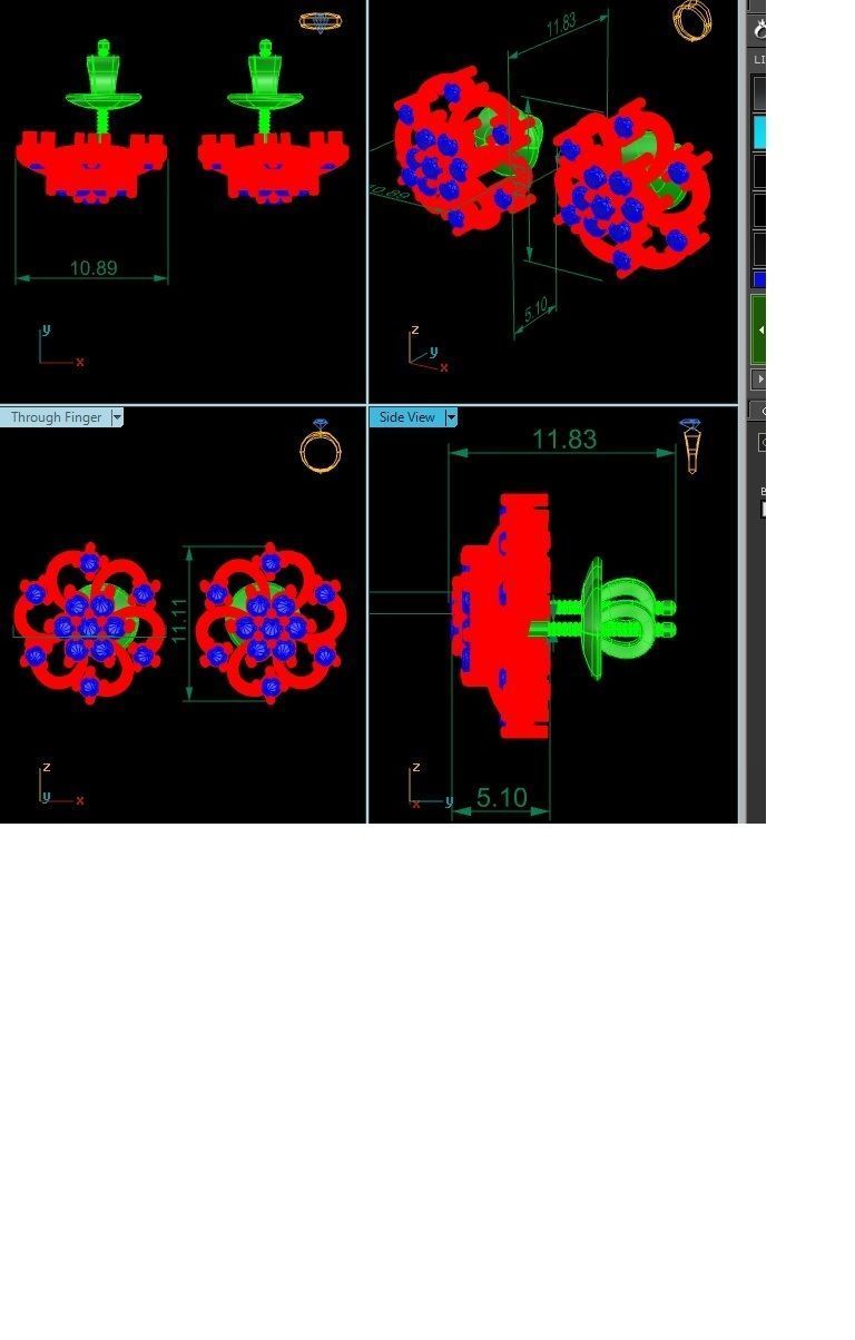 BULK-3DM-With Gems-RING 333 Files 3D print model_414