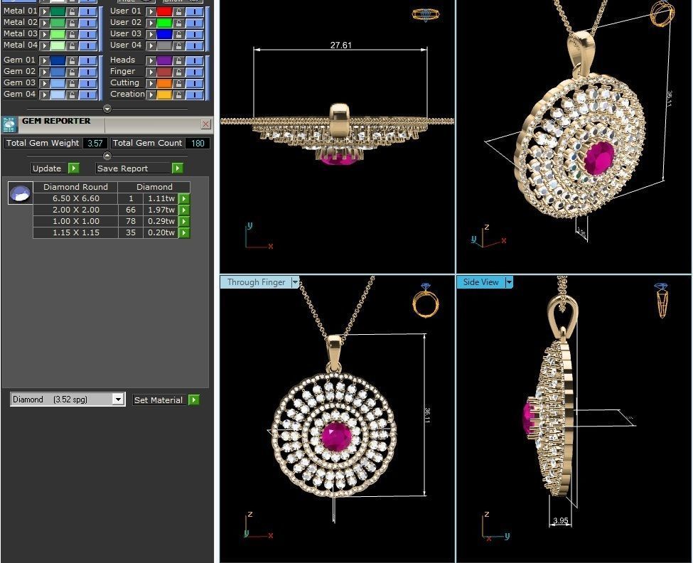 BULK-3DM-With Gems-RING 333 Files 3D print model_14