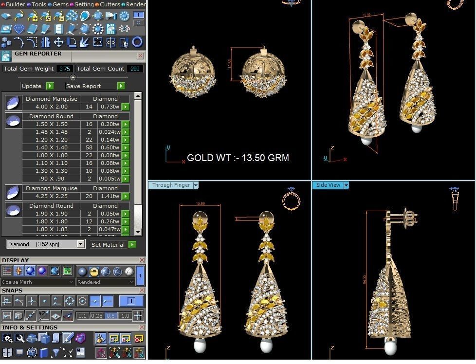 BULK-3DM-With Gems-RING 333 Files 3D print model_29
