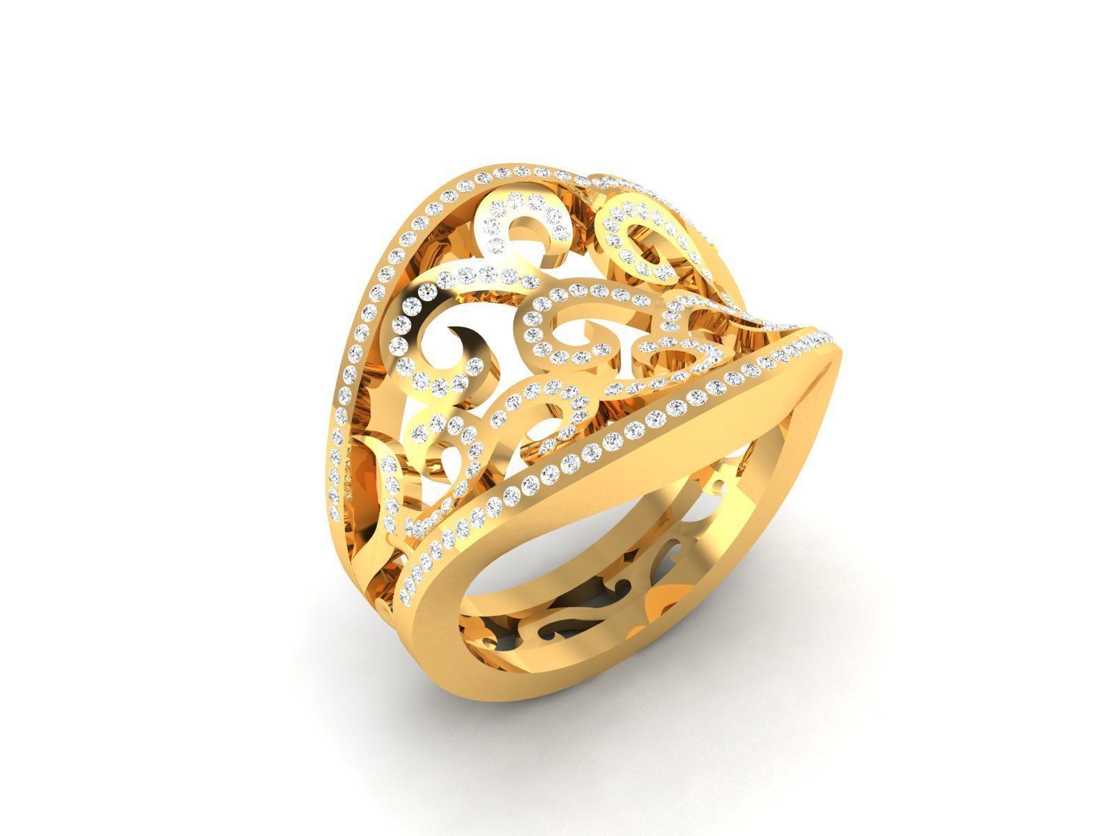 BULK-3DM-With Gems-RING 333 Files 3D print model_195