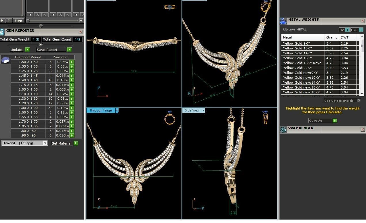 BULK-3DM-With Gems-RING 333 Files 3D print model_412