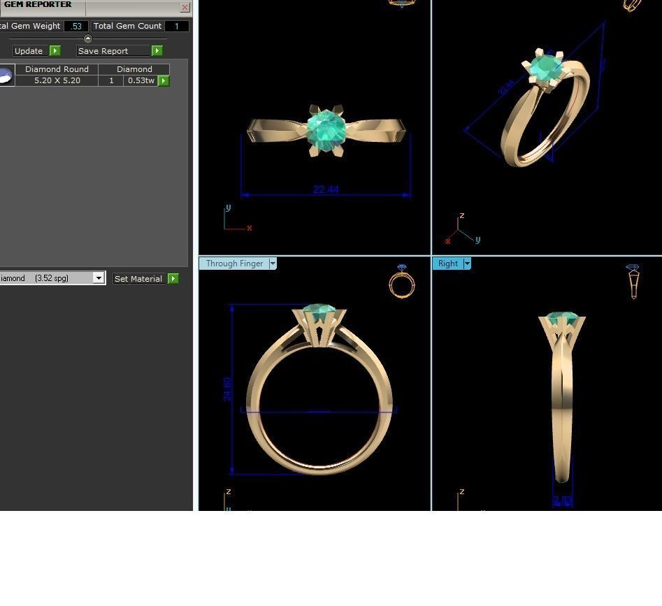 BULK-3DM-With Gems-RING 333 Files 3D print model_152