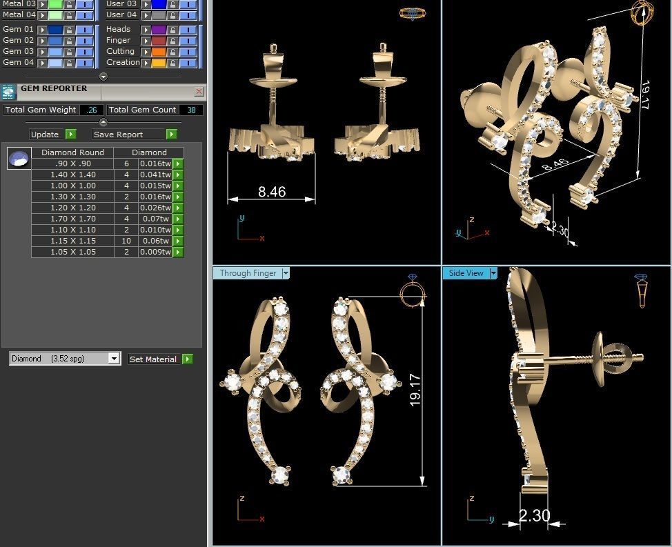 BULK-3DM-With Gems-RING 333 Files 3D print model_21