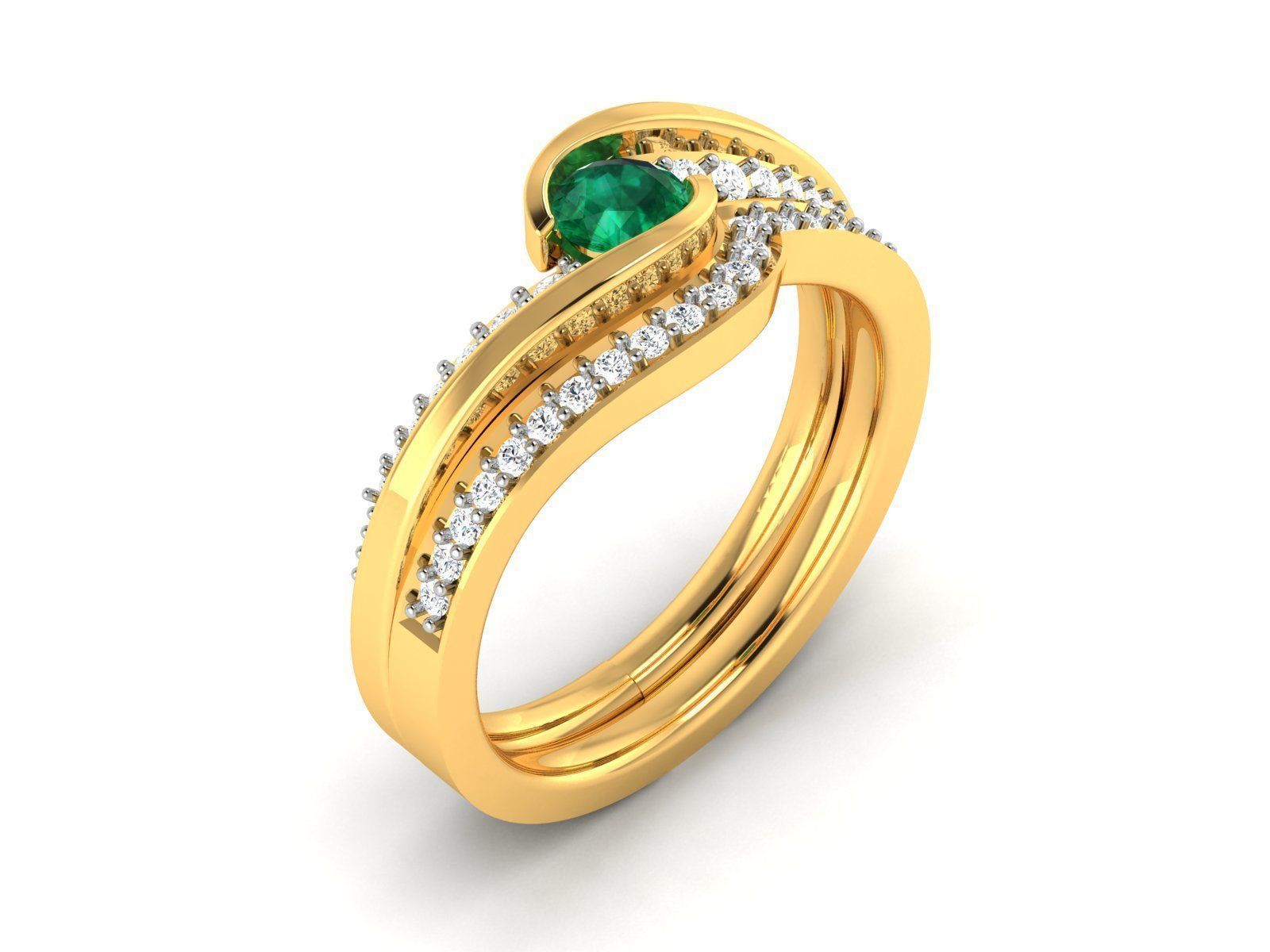 BULK-3DM-With Gems-RING 333 Files 3D print model_297