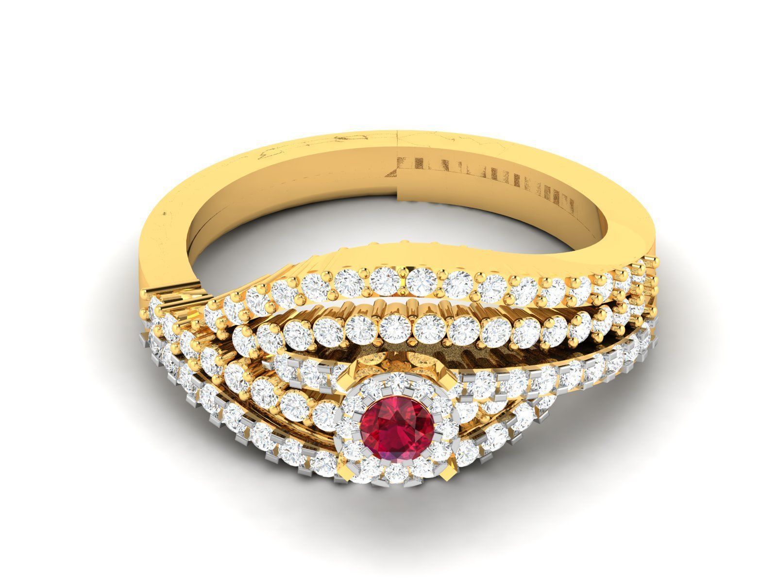 BULK-3DM-With Gems-RING 333 Files 3D print model_255