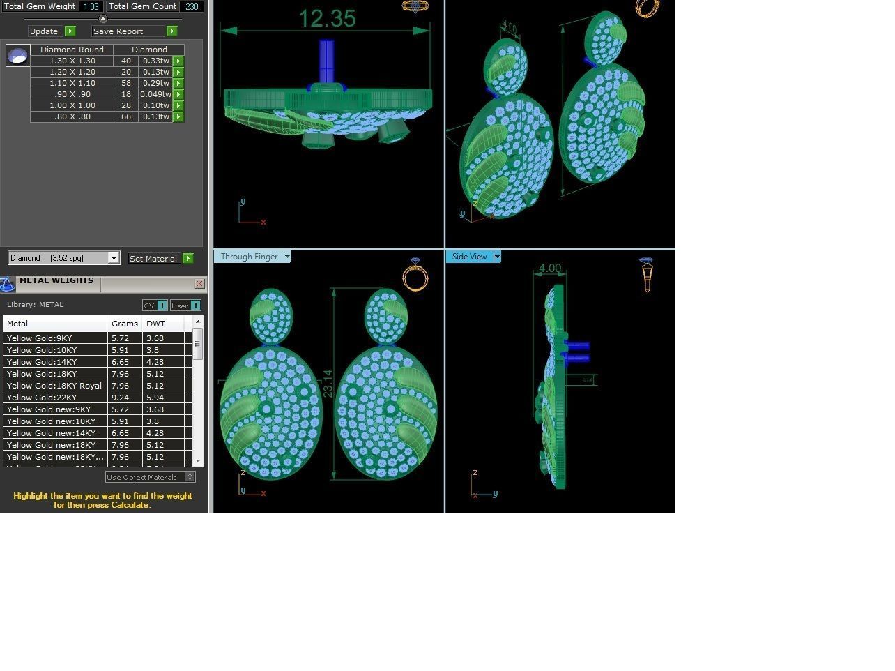 BULK-3DM-With Gems-RING 333 Files 3D print model_30