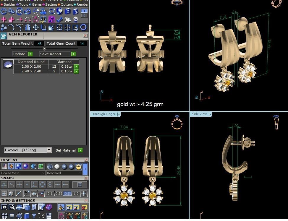 BULK-3DM-With Gems-RING 333 Files 3D print model_23