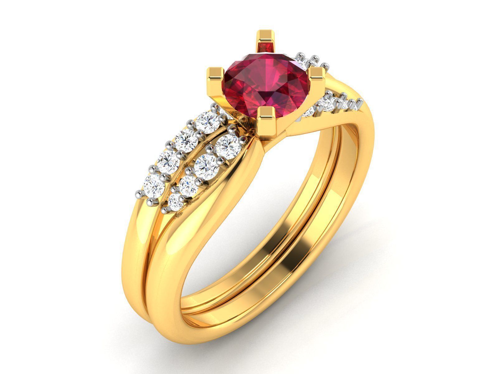 BULK-3DM-With Gems-RING 333 Files 3D print model_302