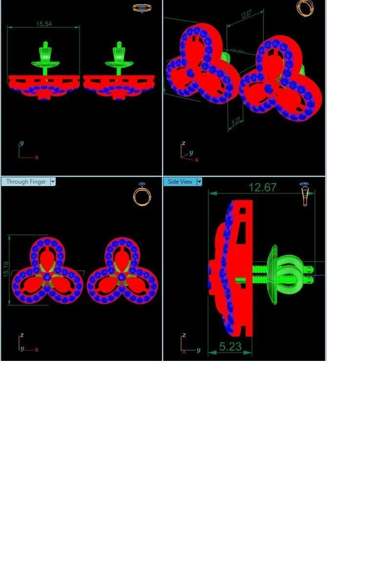 BULK-3DM-With Gems-RING 333 Files 3D print model_405