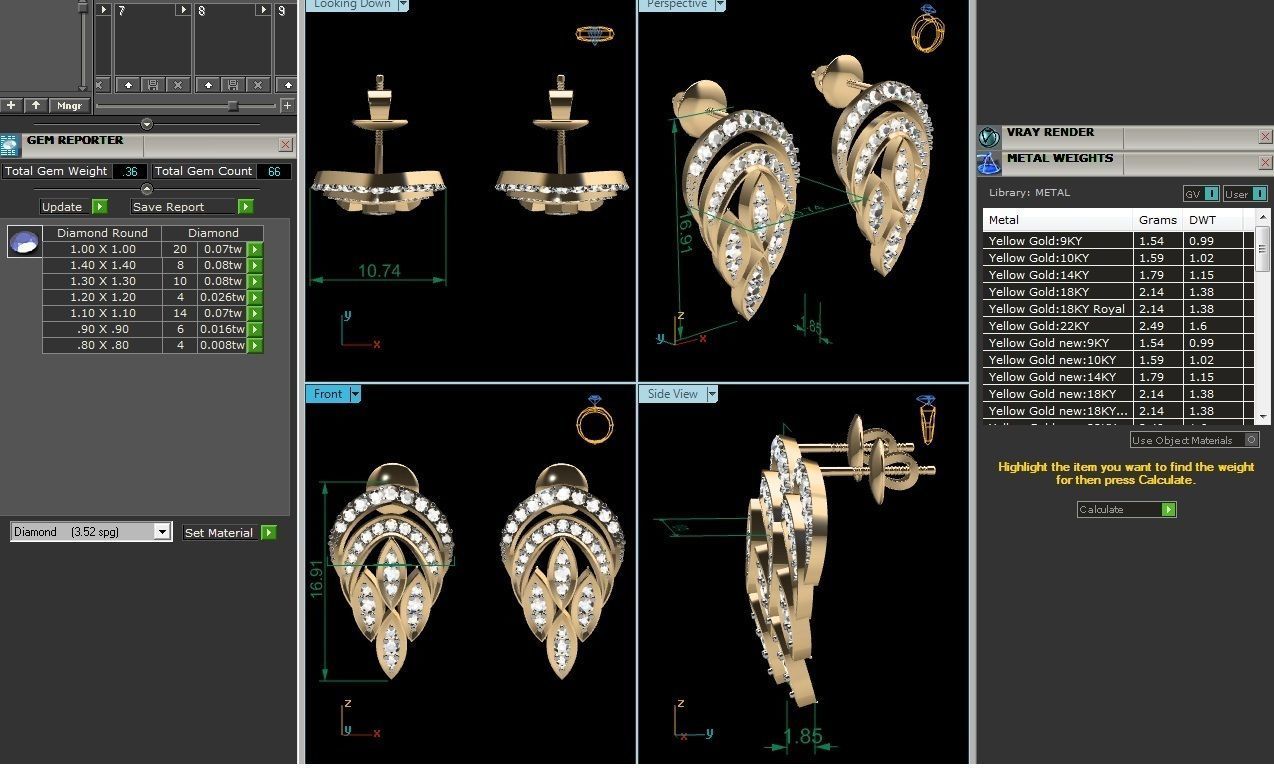 BULK-3DM-With Gems-RING 333 Files 3D print model_403