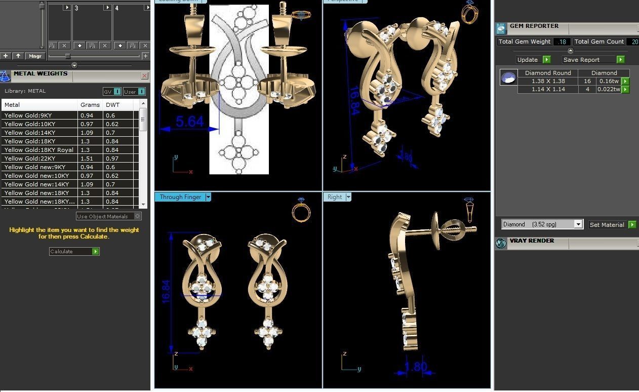 BULK-3DM-With Gems-RING 333 Files 3D print model_406