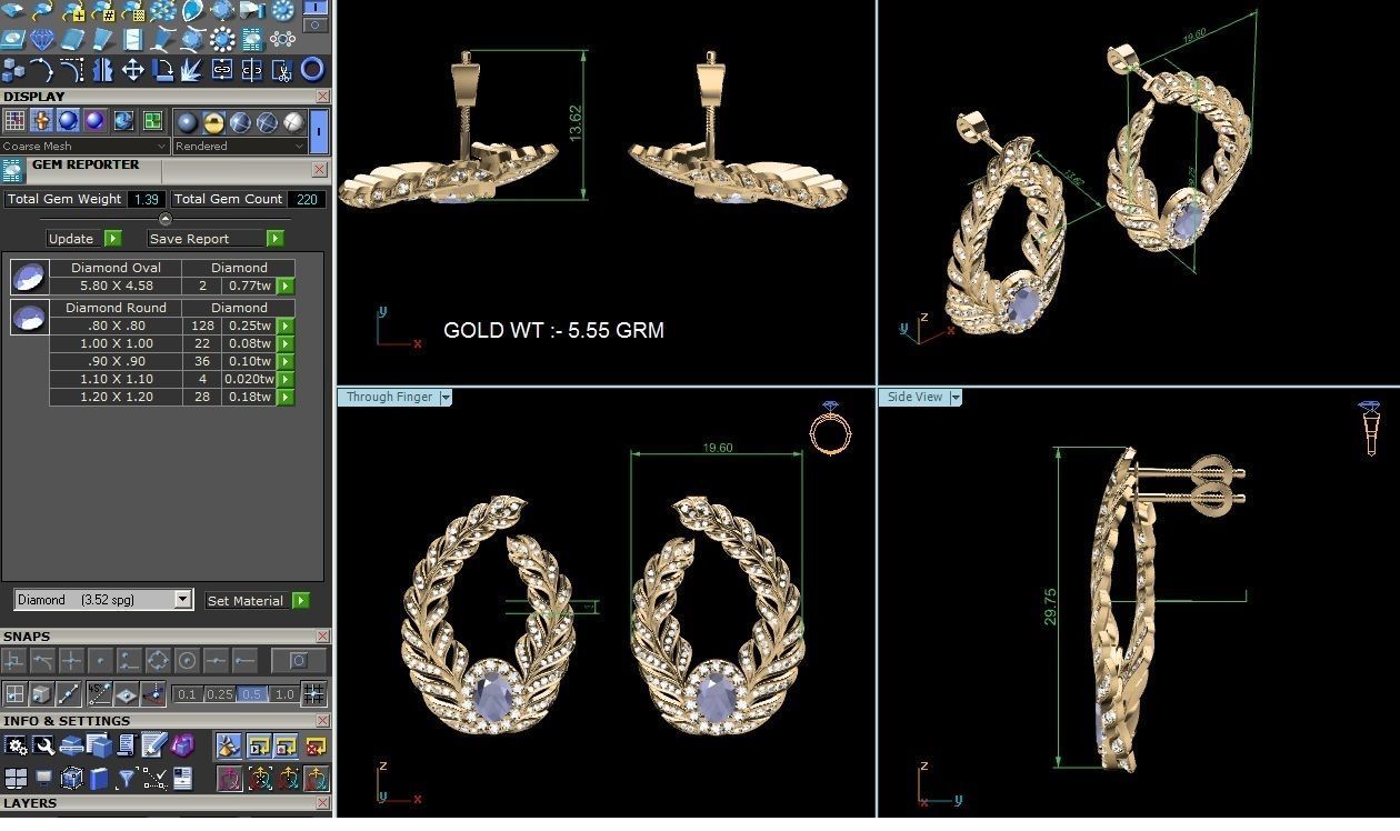 BULK-3DM-With Gems-RING 333 Files 3D print model_39