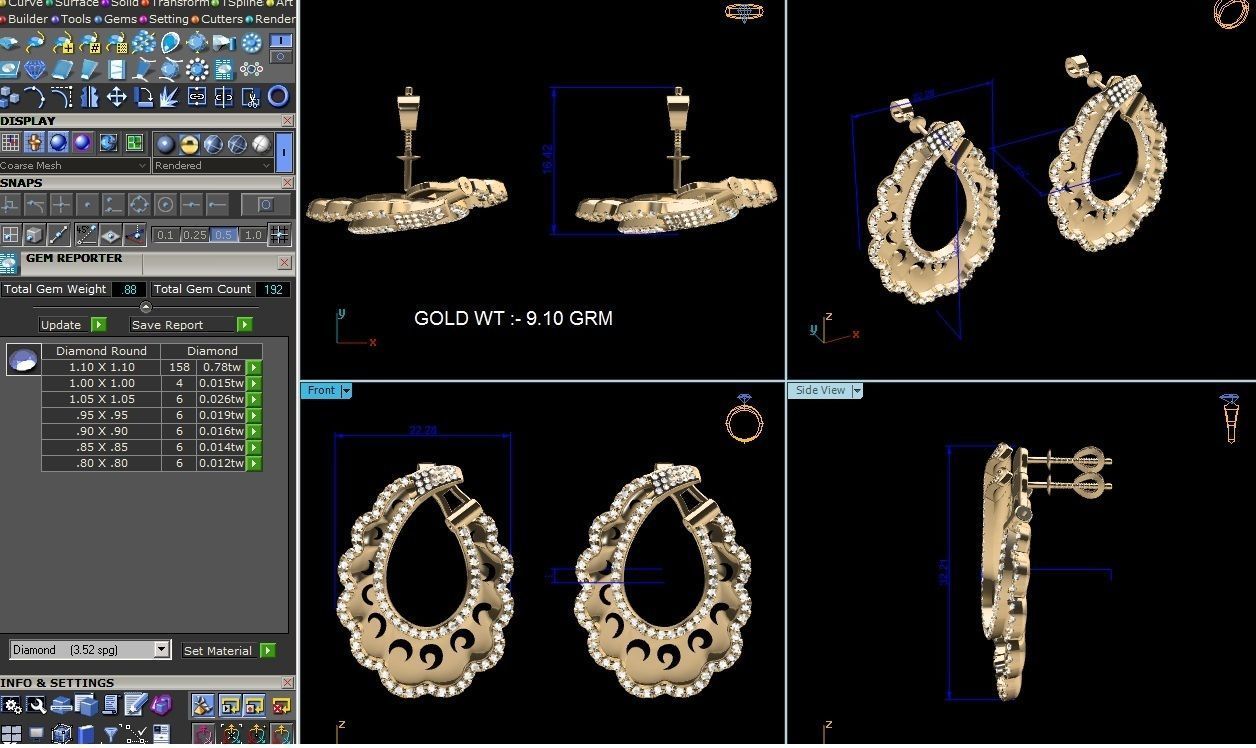 BULK-3DM-With Gems-RING 333 Files 3D print model_13