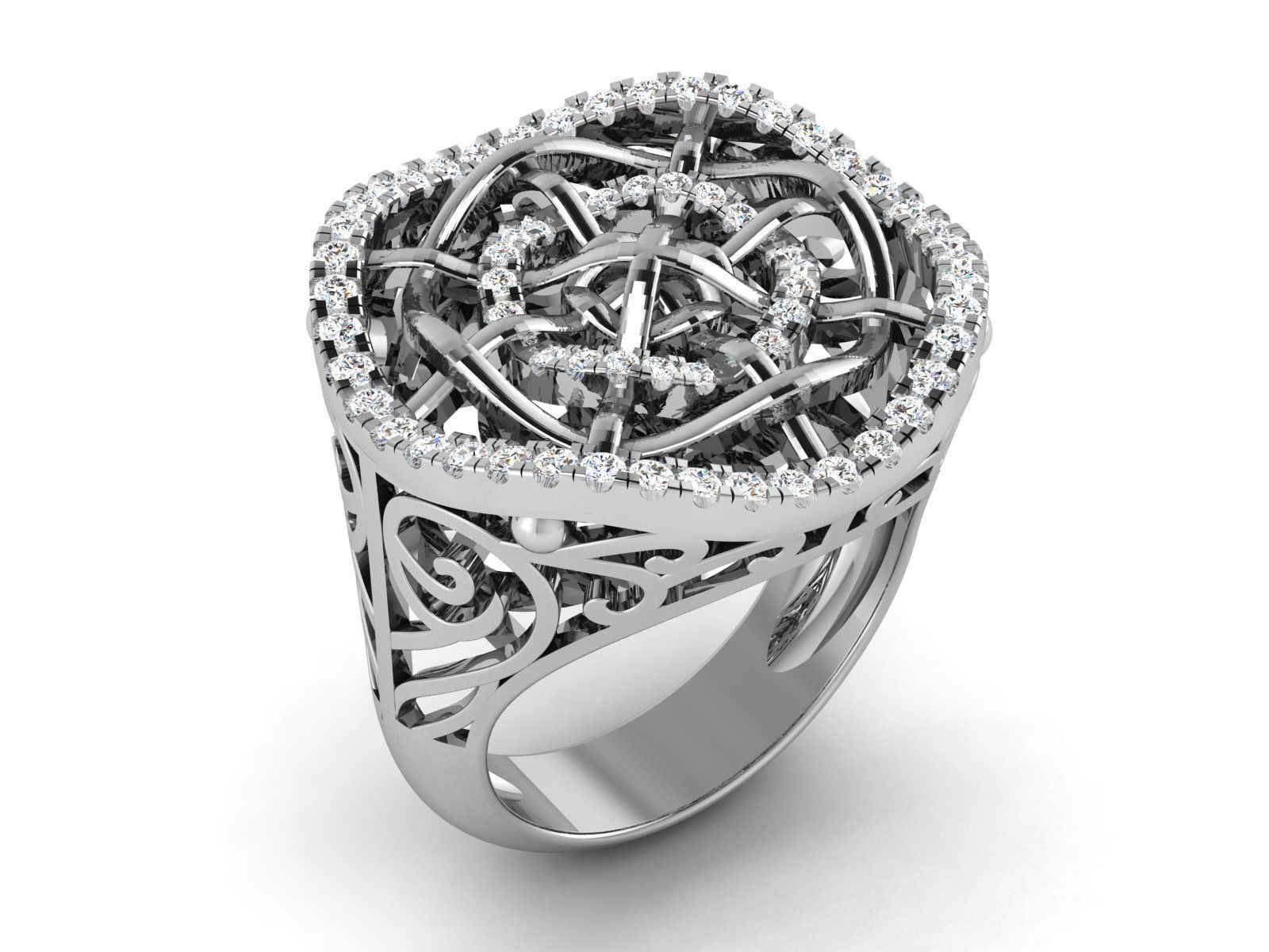 BULK-3DM-With Gems-RING 333 Files 3D print model_236