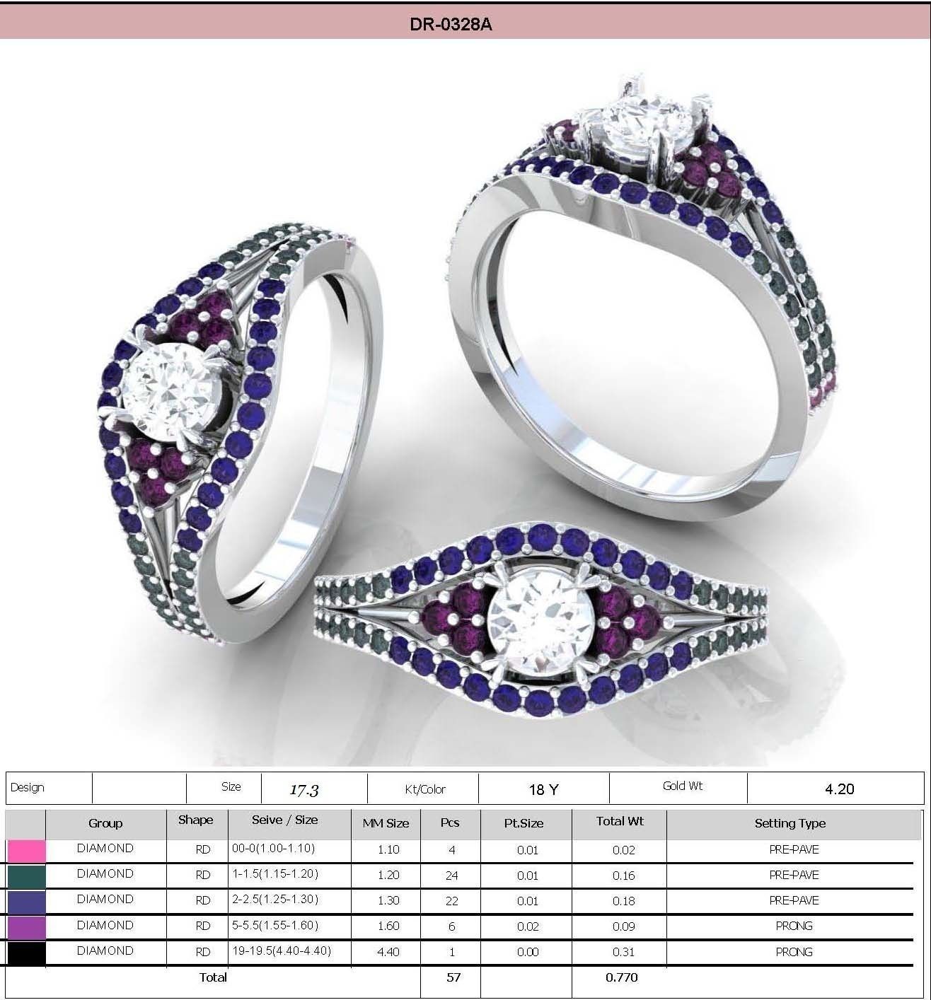 BULK-3DM-With Gems-RING 333 Files 3D print model_130