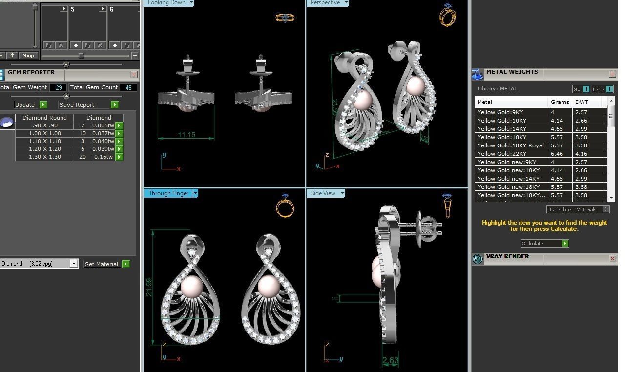 BULK-3DM-With Gems-RING 333 Files 3D print model_422