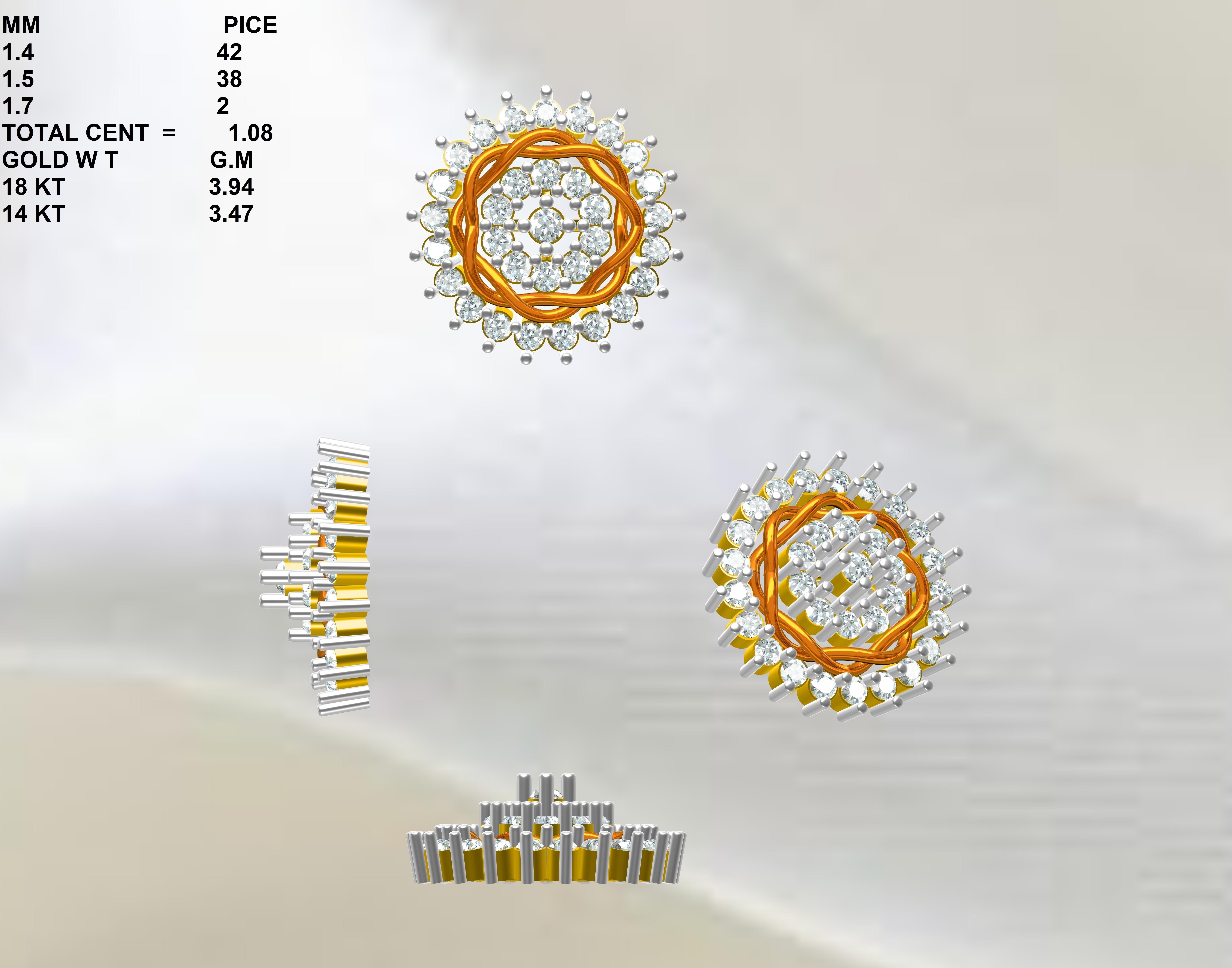 BULK-3DM-With Gems-RING 333 Files 3D print model_83