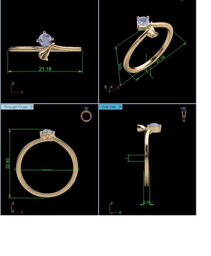 BULK-3DM-With Gems-RING 333 Files 3D print model_143