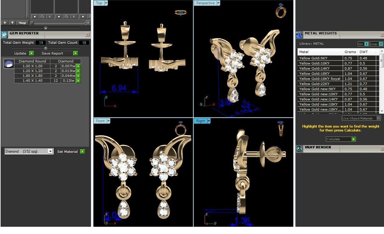 BULK-3DM-With Gems-RING 333 Files 3D print model_407
