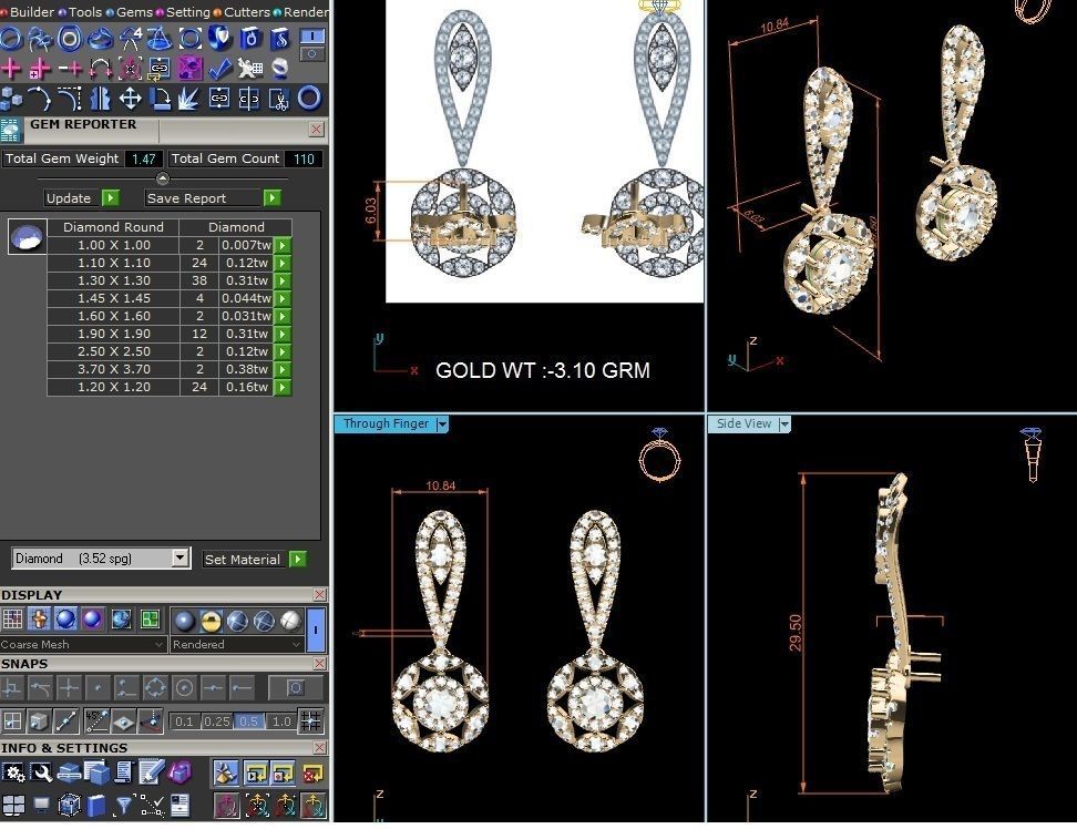 BULK-3DM-With Gems-RING 333 Files 3D print model_25