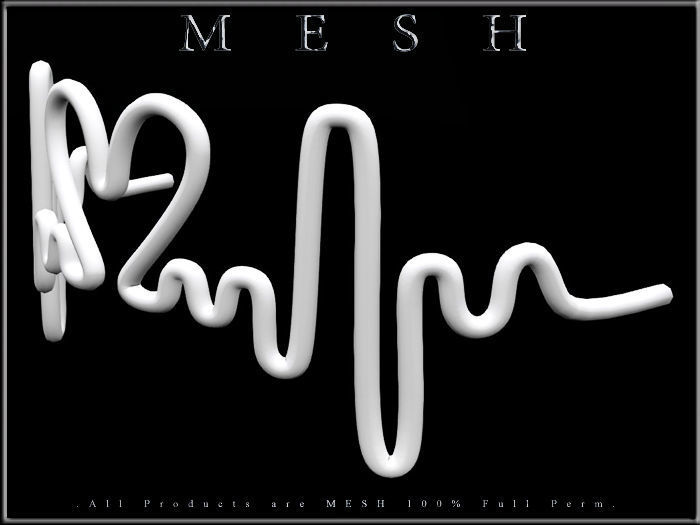 Love heart beat - Curved Low-poly 3D model_5