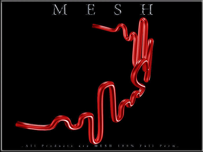 Love heart beat - Curved Low-poly 3D model_8