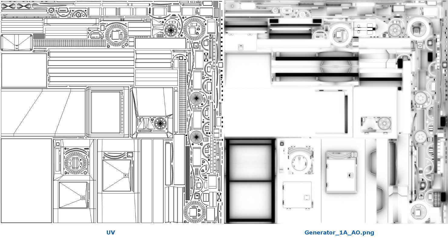 Generator 1A Low-poly 3D model_9