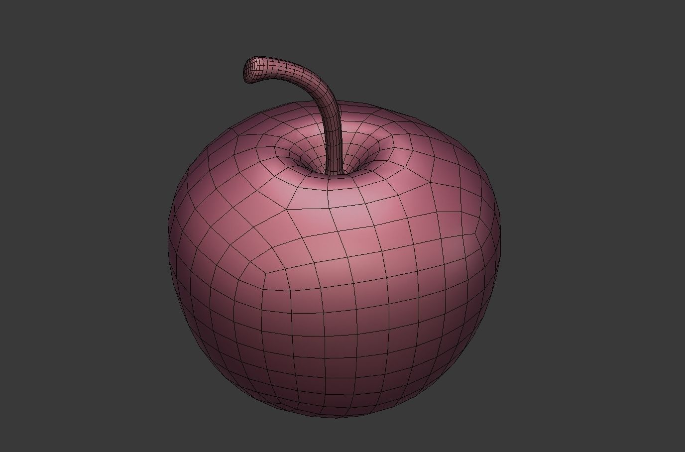 Apple Table Decor 3D model_5