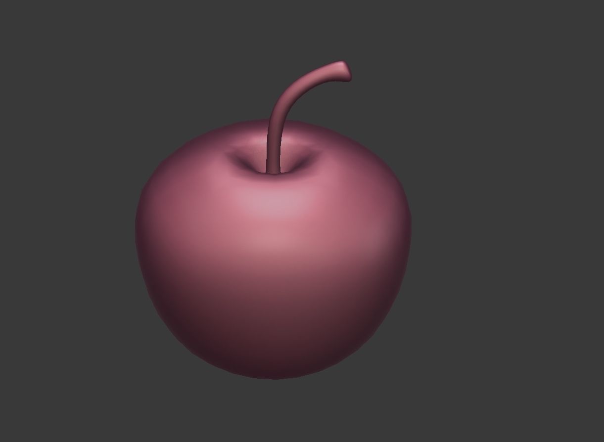 Apple Table Decor 3D model_3