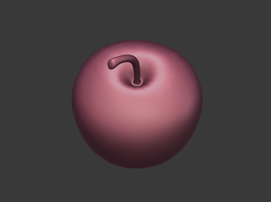 Apple Table Decor 3D model_4