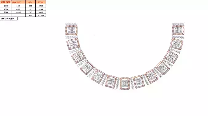 Rose Gold Necklace With Diamonds