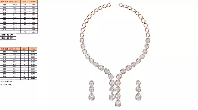 Rose Gold Jewellery Set With Diamonds 4