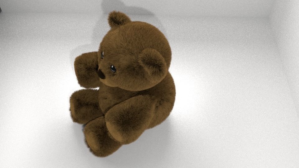 Brown Stuffed Fluffy Teddy Bear 3D model_1