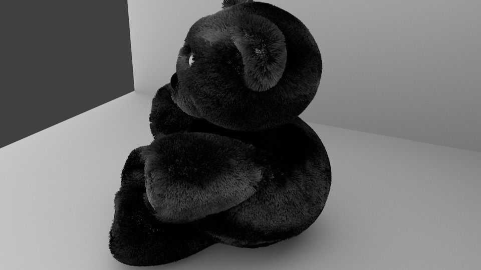 Brown Stuffed Fluffy Teddy Bear 3D model_5