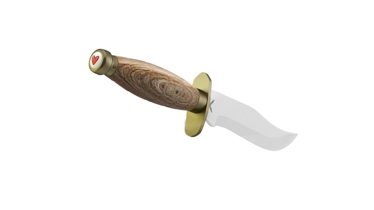 Hunting Knife Free low-poly 3D model_3