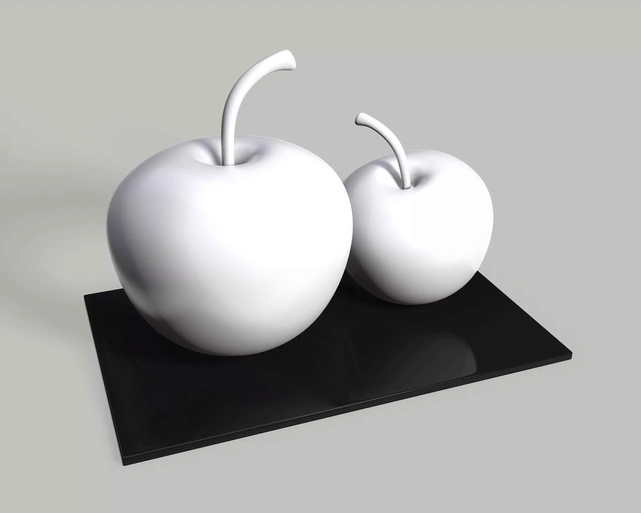 Apple Table Decor Set 3D model_0