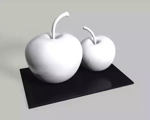Apple Table Decor Set 3D model