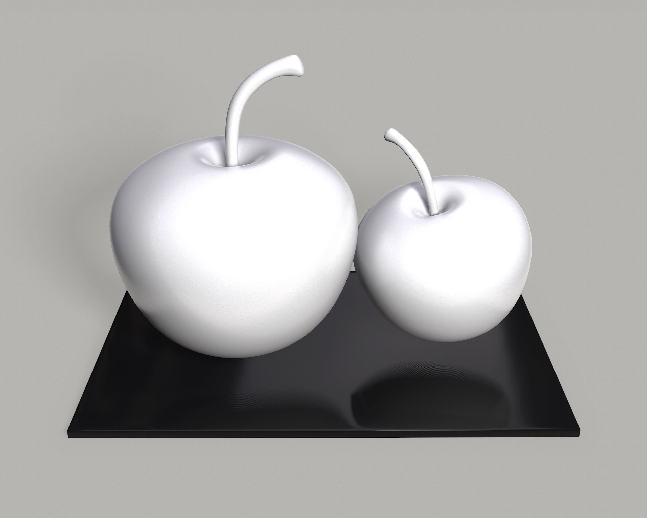 Apple Table Decor Set 3D model_1