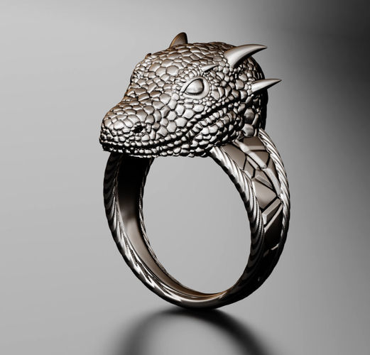 Head Dragon Ring 3D print model