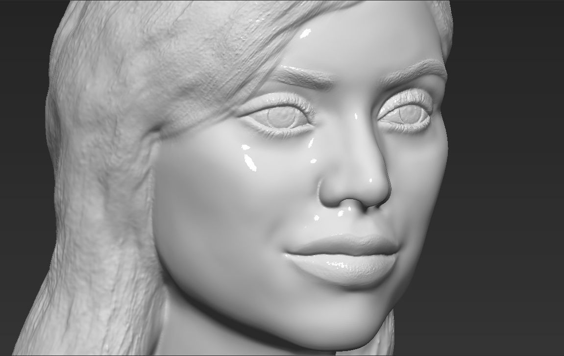 Kylie Jenner bust 3D printing stl obj formats 3D print model_13