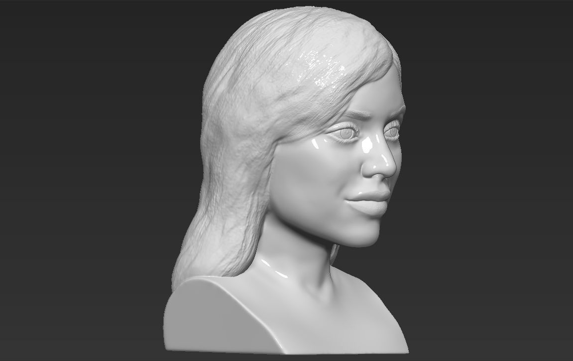 Kylie Jenner bust 3D printing stl obj formats 3D print model_10